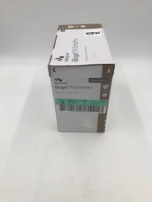 Molnlycke 47690 Biogel PI OrthoPro Polyisoprene Surgical Gloves Size 9 (50/Box)