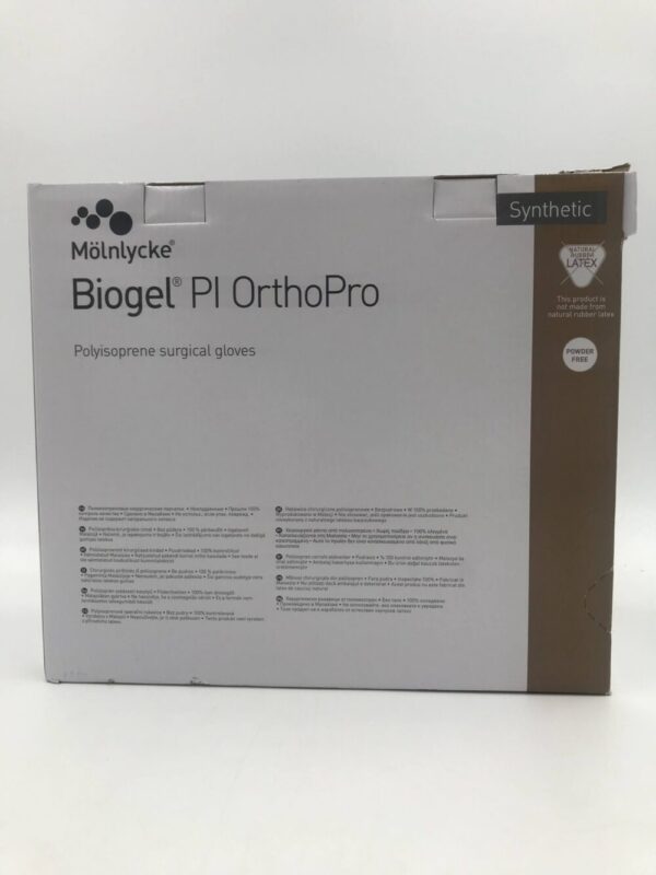 Molnlycke 47690 Biogel PI OrthoPro Polyisoprene Surgical Gloves Size 9 (50/Box)