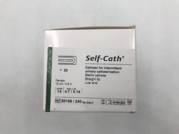 Coloplast 50196 Self-Cath Catheter for Intermittent Urinary Catheterization Straight Tip Luer End (30/Box)