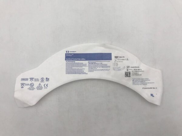 Covidien 86235 Shiley Oral/Nasal Tracheal Tube Cuffless Non Dehp Murphy Eye 3.5mm=I.D. 4.9mm=O.D.