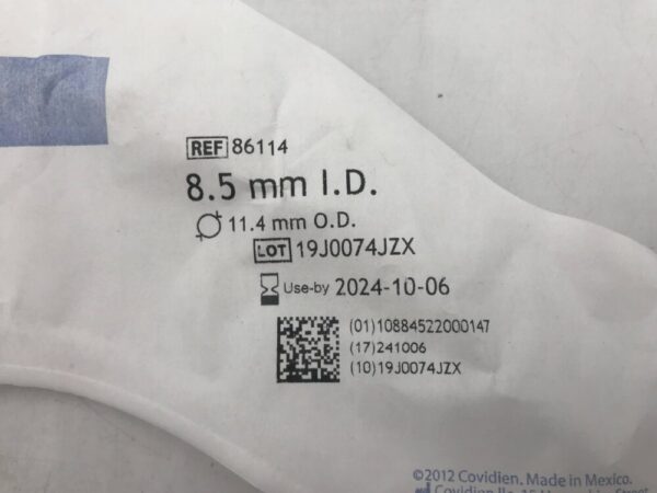 Covidien 86114 Shiley Hi-Lo Oral/Nasal Tracheal Tube Cuffed Murphy Eye 8.5mm=I.D. 11.4mm=O.D.