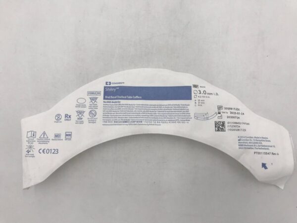 Covidien 86234 Shiley Oral/Nasal Tracheal Tube Cuffless Non DEHP Murphy Eye 3.0mm=I.D. 4.2mm=O.D.