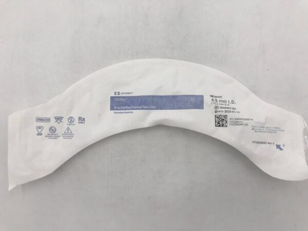 Covidien 86445 Shiley Hi-Lo Oral/Nasal Tracheal Tube Cuffed Intermediate Murphy Eye 4.5mm I.D. 6.2mm O.D. (X)