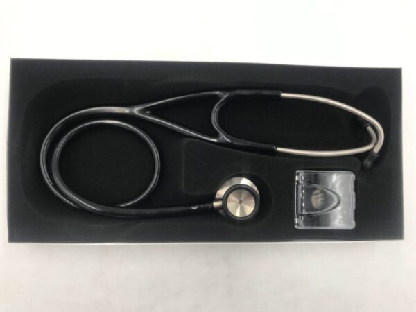 CARDINAL HEALTH SPD57ABK Premium Stainless, Dual Head, Black Stethoscope