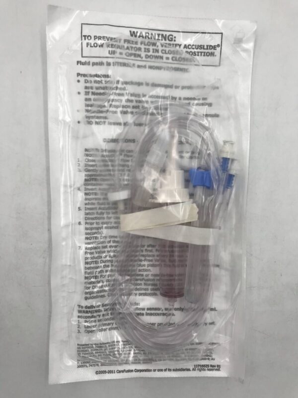 CareFusion 72023E Alaris SE Pump Signature Edition SmartSite Infusion Set Check Valve 2 Needle-Free Valves 20 Drop (X)