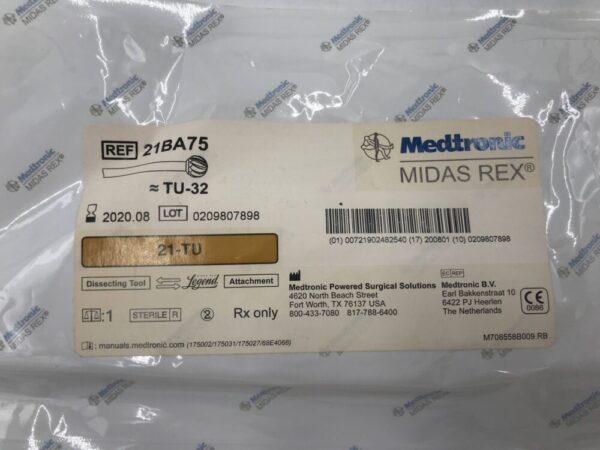 Medtronic 21BA75 Midas Rex Dissecting Tool Legend Attachment 21-TU ≈TU-32 (X)