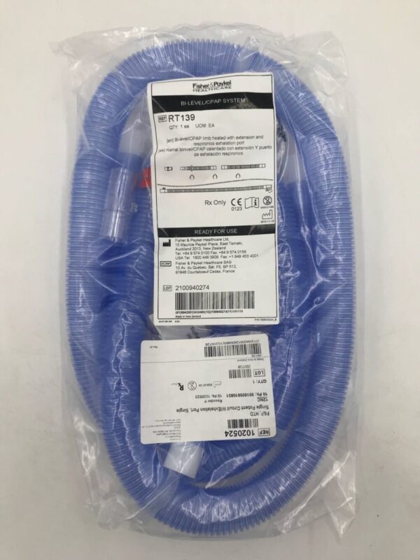 FISHER&PAYKEL RT139 Bi-Level/CPAP Limb Heated w/Extension and Respironics Exhalation Port