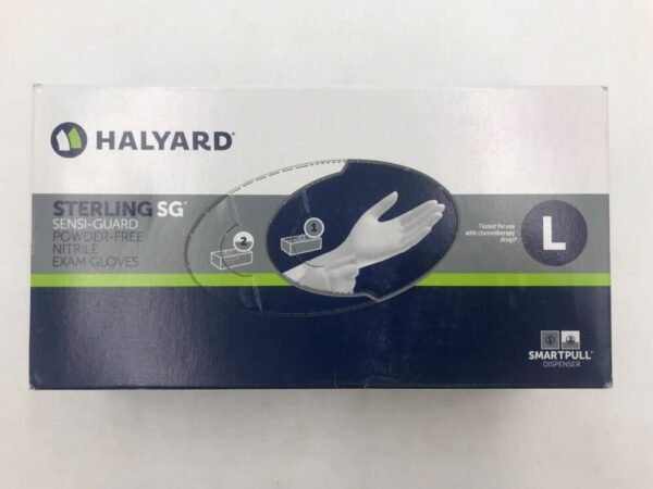 HALYARD 41660 Sterling SG Sensi-Guard Powder Free Nitrile Exam Gloves Large (250/Box)