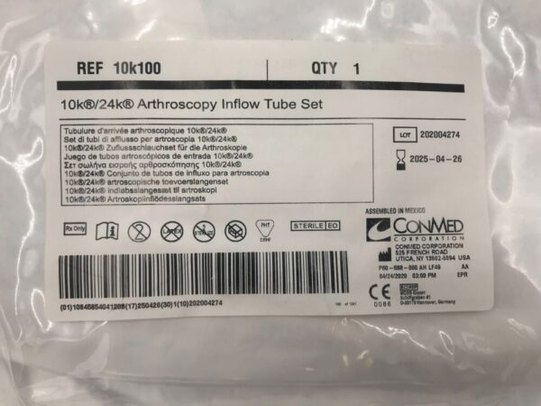 ConMed 10k100 Arthroscopy Inflow Tube Set 10k/24
