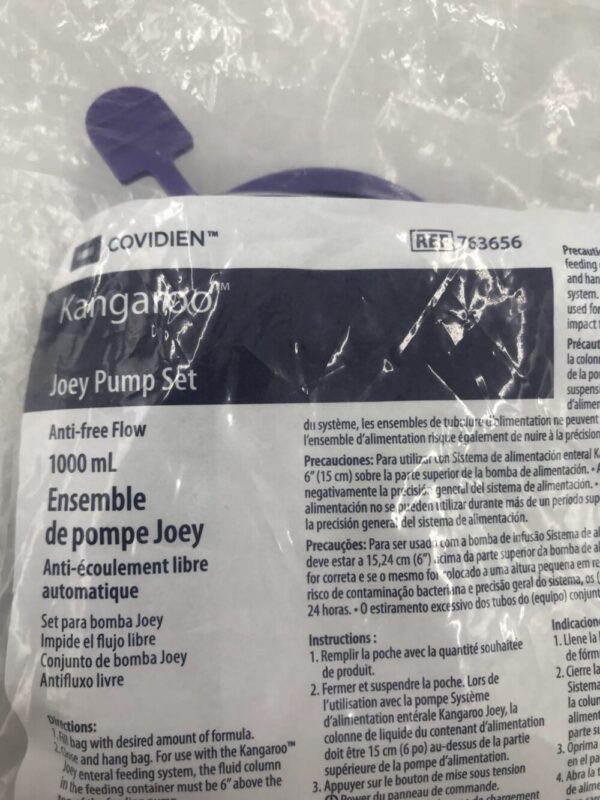 Covidien 763656 Kangaroo Joey Pump Set Anti-Free Flow 1000mL (X)