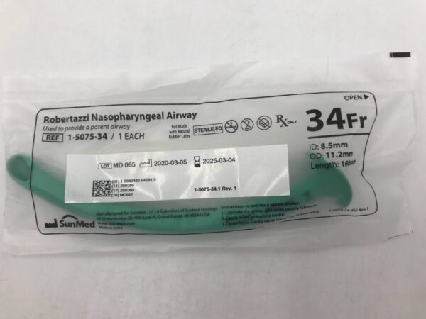 SunMed 1-5075-34 Robertazzi Nasopharyngeal Airway 34F