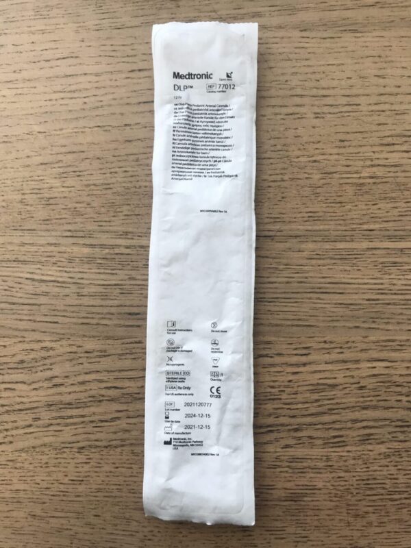 MEDTRONIC 77012 DLP One-Piece Pediatric Prterial Cannula 12F