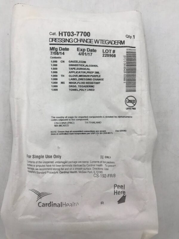 Cardinal Health HT03-7700 Dressing Change WTEGADERM (X)