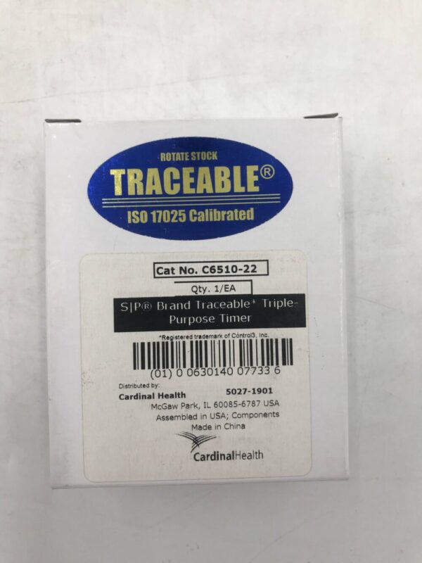 Cardinal Health C6510-22 Brand Traceable Triple Purpose Timer