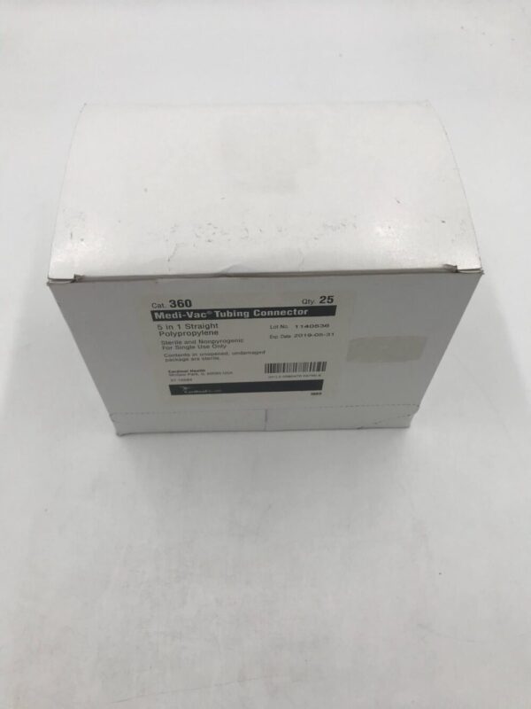 Cardinal Health 360 Medi-Vac Tubing Connector 5 in 1 Straight (25/Box) (X)