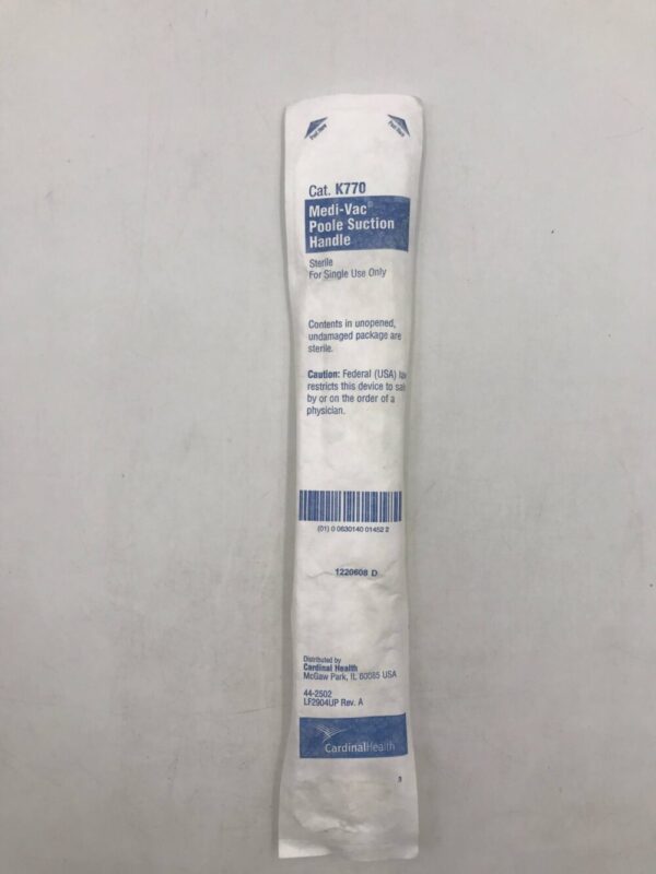Cardinal Health K770 Medi-Vac Poole Suction Handle