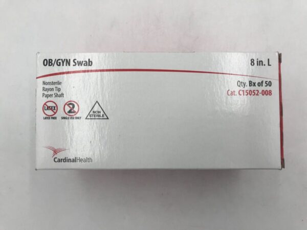 Cardinal Health C15052-008 OB/GYN Swab Nonsterile Rayon Tip Paper Shaft (50/Box)