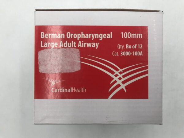 Cardinal Health 3000-100A Berman Oropharyngeal Large Adult Airway 100mm (12/Box)
