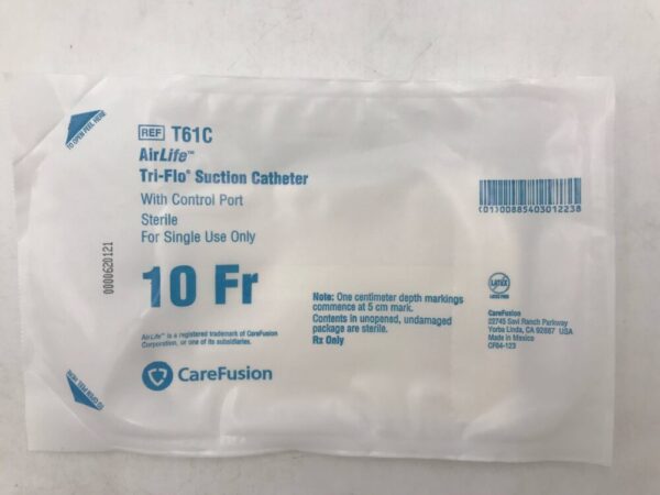 CareFusion T61C AirLife Tri-Flo Suction Catheter with Control Port 10Fr