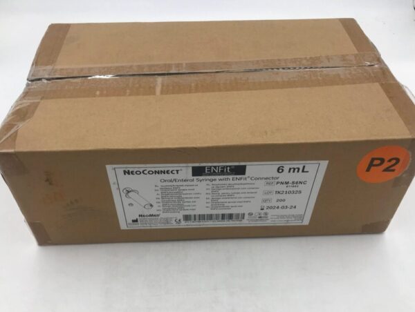 NeoMed PNM-S6NC NeoConnect Oral/Enteral Syringe w/ ENFit Connector 6mL (200/Case)(X)