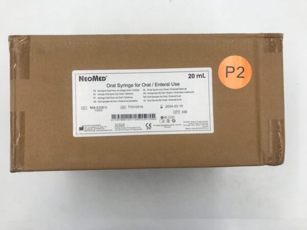 NEOMED NM-S20EO Oral Syringe For Oral/Enteral Use, 20mL (100/Case)(X)