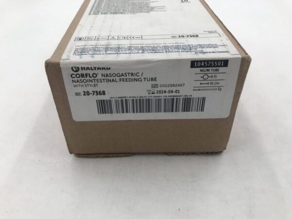 HALYARD 20-7368 Corflo Nasogastric / Nasointestinal Feeding Tube w/ Stylet  8F (10/Box)(X)