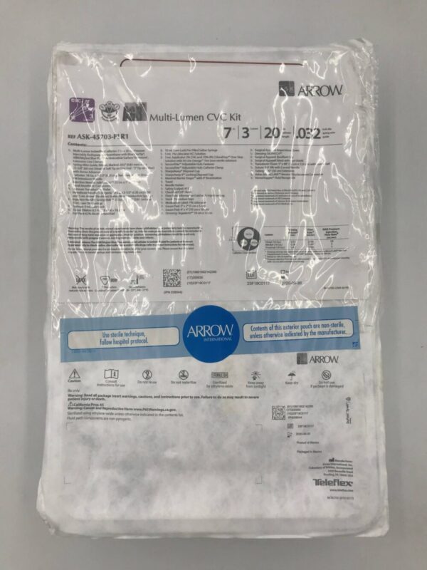 ARROW ASK-45703-PLR1 AGB Multi-Lumen CVC Kit 7F x 20cm x .032in(X)