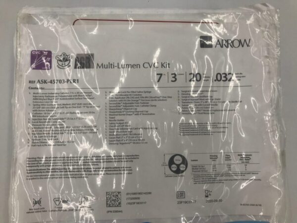 ARROW ASK-45703-PLR1 AGB Multi-Lumen CVC Kit 7F x 20cm x .032in(X)
