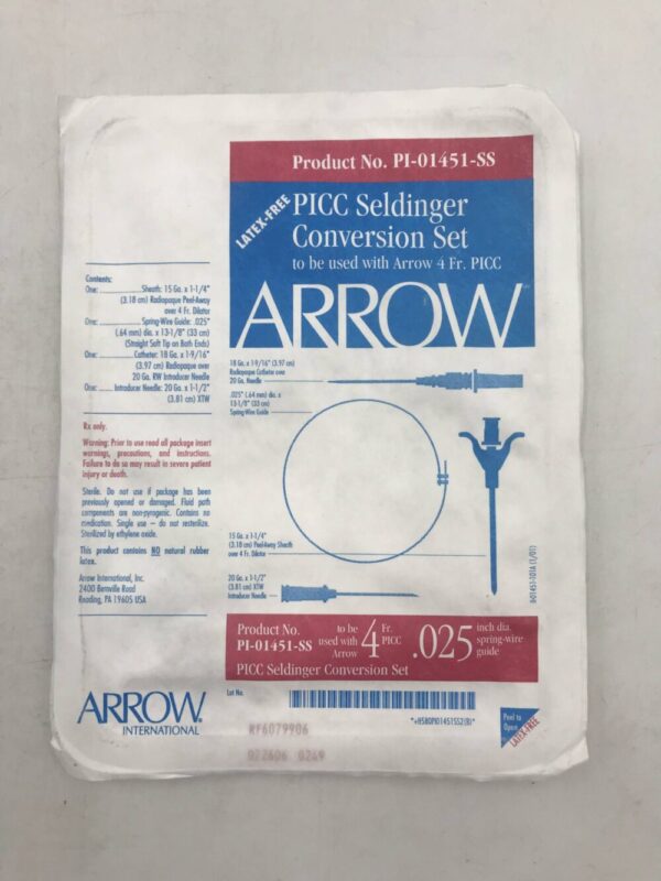 ARROW PI-01451-SS PICC Seldinger Conversion Set 4F x .025in(X)