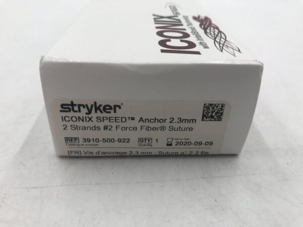 STRYKER 3910-500-922 ICONIX SPEED Anchor 2.3mm #2 Force Fiber Suture(X)