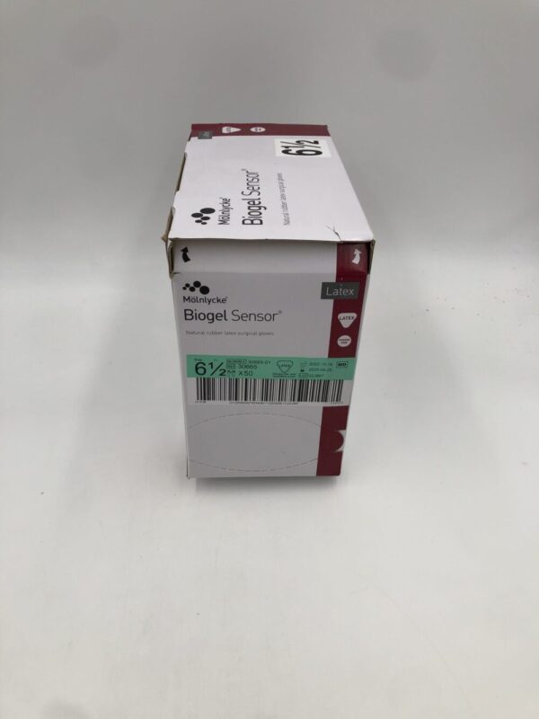 Molnlycke 30665 Biogel Sensor Natural Rubber Latex Surgical Gloves Size 6.5 (50/Box)