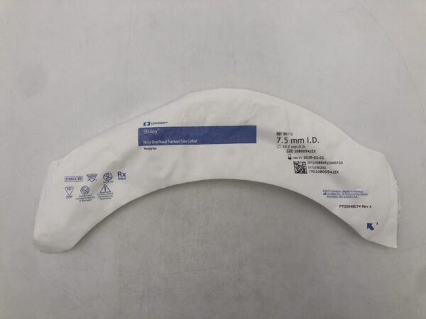 Covidien 86112 Shiley Hi-Lo Oral/Nasal Tracheal Tube Cuffed Murphy Eye 7.5mm=I.D. 10.2mm=O.D.