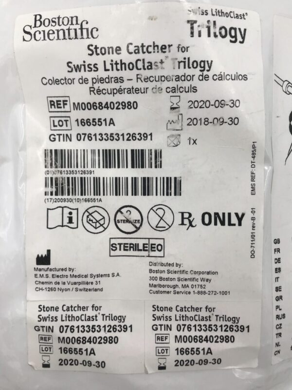 Boston Scientific M0068402980 Stone Catcher for Swiss LithoClast Trilogy (X)