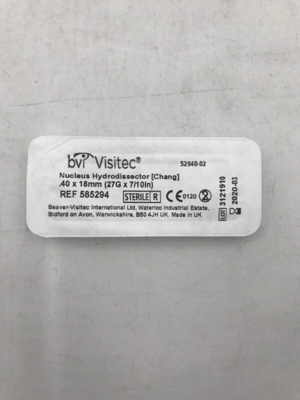 BVI Visitec 585294 Nucleus Hydrodissector (Chang) .40 x 18mm (27G x 7/10in) (X)