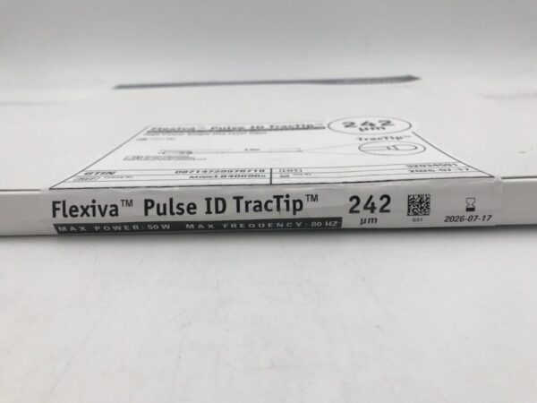 Boston Scientific L840696 Flexiva Pulse ID TracTip Max Power 50W Max Frequency 80HZ High Power Single-Use Laser Fiber 242µm