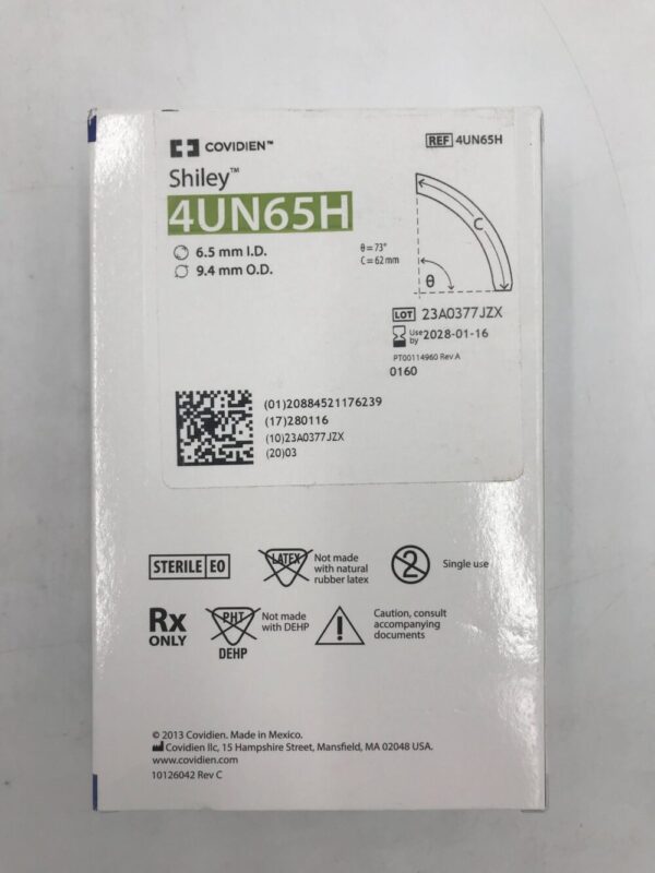 COVIDIEN 4UN65H Shiley Adult Flexible Tracheostomy Tube Cuffless Disp. Inner Cannula 6.5mm x 9.4mm