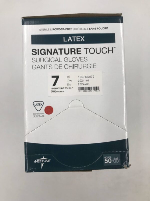 MEDLINE MSG8970 Signature Touch Surgical Gloves, Size 7 (50Pairs/Box)(X)