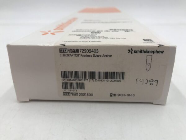 Smith&Nephew 72202403 Bioraptor Knotless Suture Anchor (X)