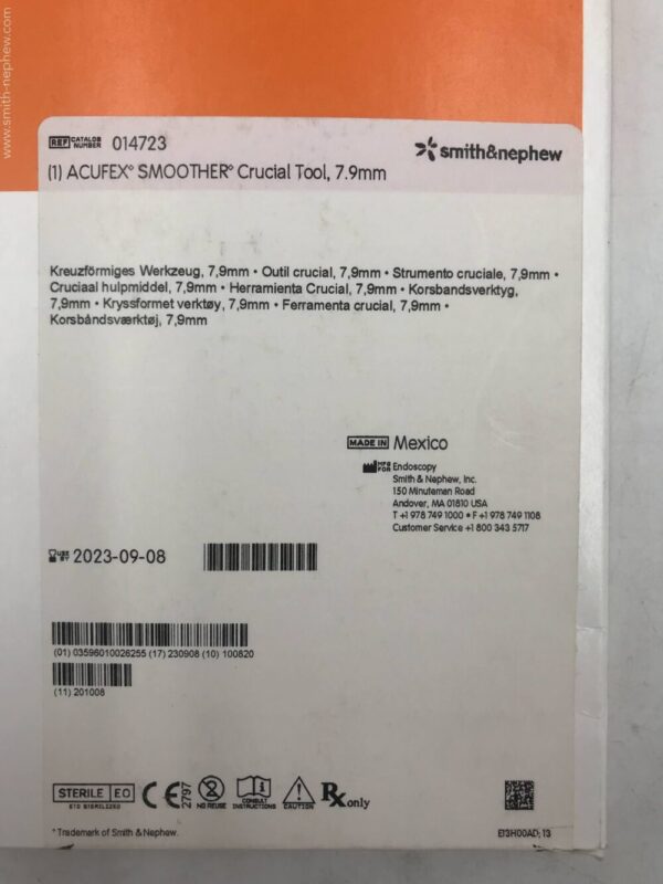 Smith&Nephew 014723 Acufex Smoother Crucial Tool 7.9mm (X)