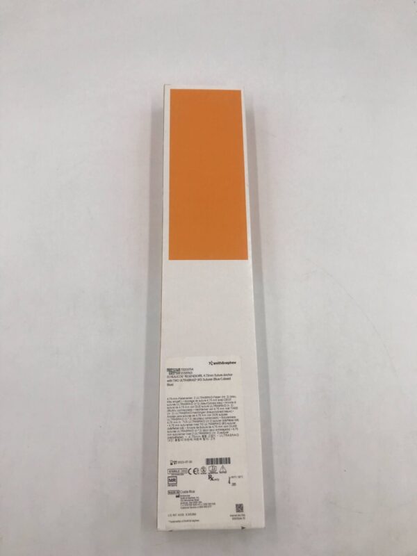 Smith&Nephew 72203704 Healicoil Regenesorb 4.75mm Suture Anchor with Two Ultrabraid #2 Sutures Blue/Corbraid Blue (X)