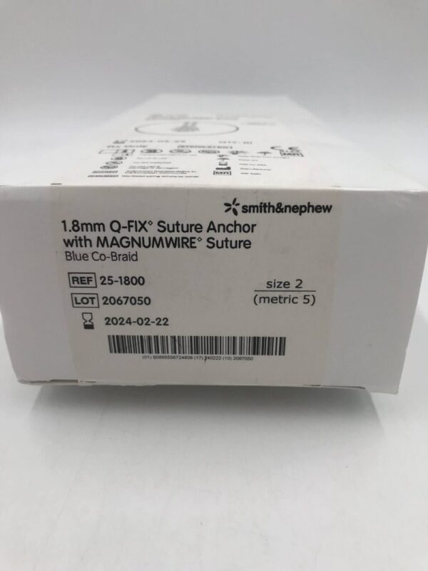 Smith&Nephew 25-1800 1.8mm Q-Fix Suture Anchor Size 2 (metric 5) (X)