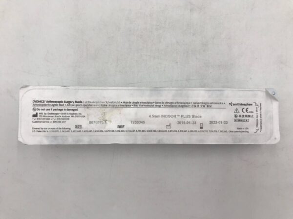 Smith&Nephew 7205345 Dyonics Arthroscopic Surgery Blade 4.5mm Incisor Plus Blade (X)