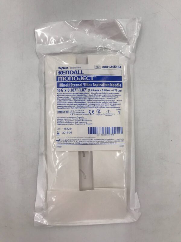 Tyco 8881245164 Kendall Monoject Illinois Sternal / Illiac Aspiration Needle 16G x 0.187" (X)