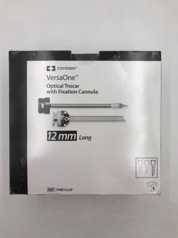 Covidien ONB12LGF VersaOne Optical Trocar with Fixation Cannula 12mm Long (6/Box)