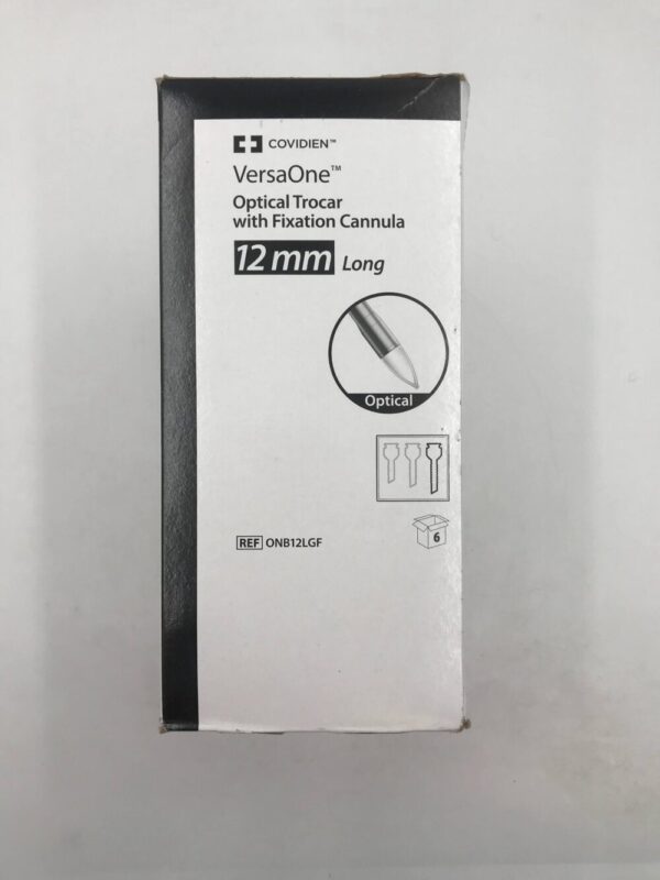 Covidien ONB12LGF VersaOne Optical Trocar with Fixation Cannula 12mm Long (6/Box)
