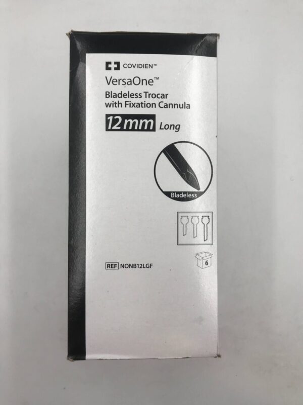 Covidien NONB12LGF VersaOne Bladeless Trocar with Fixation Cannula 12mm Long (6/Box)