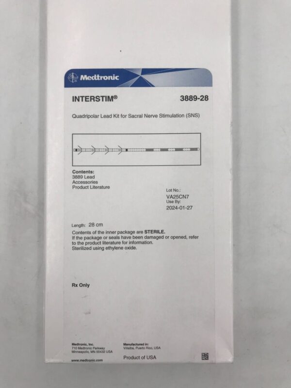MEDTRONIC 3889-28 Interstim Quadripolar Lead Kit For Sacral Nerve Stimulation 28cm(X)