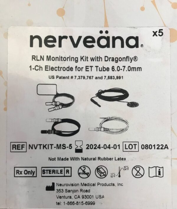 NEUROVISION NVTKIT-MS-5 Nerveana RLN Monitoring Kit w/ Dragonfly 6-7mm (5/Box)(X)