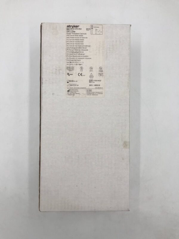 Stryker 3910-075-652 Dri-Lok Distal Threaded Cannula 6.5mm (5/Box) (X)