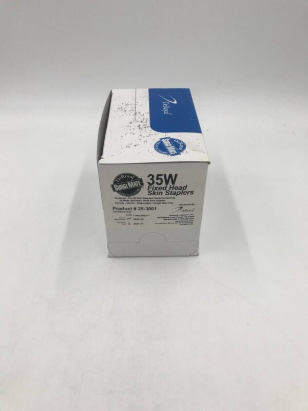 DeRoyal 25-3001 Fixed Head Skin Staplers 35W (6/Box)